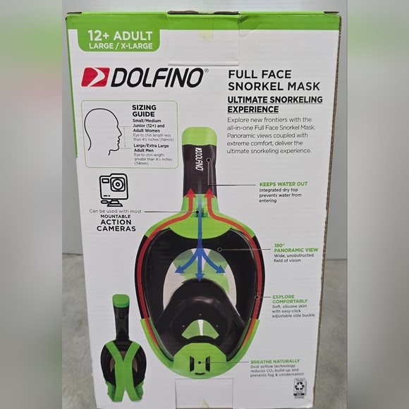 - Dolfino Calypso Full Face Snorkel Mask - Picture 3 of 7